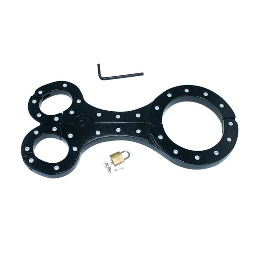 Black Aluminum Handcuffs – Lightweight, Durable Bondage Restraints for BDSM Play