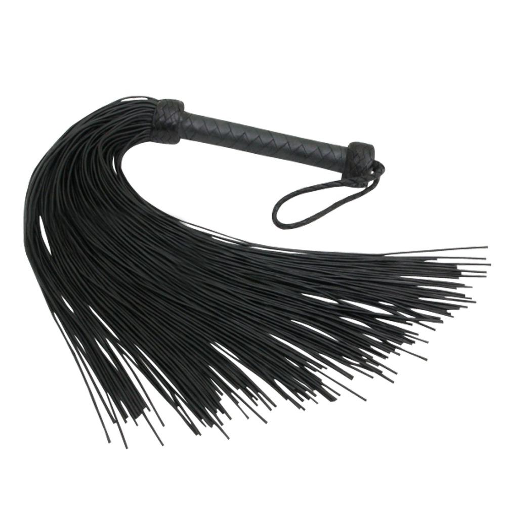 Black Leather Flogger – Premium BDSM Impact Toy for Sensual and Intense Play